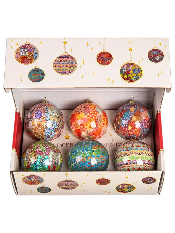 Aboriginal Sacred Country 6Pack Baubles