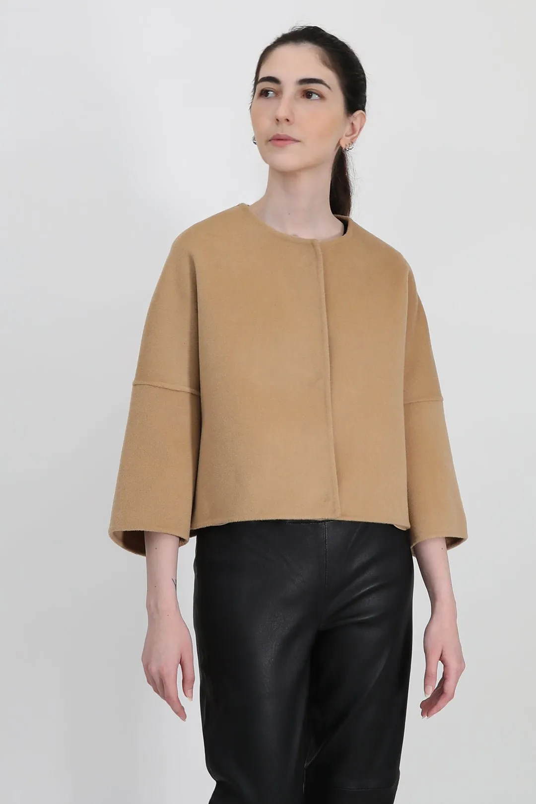 ADELAIDE SNAP JACKET IN DOUBLE-FACE CASHMERE WOOL