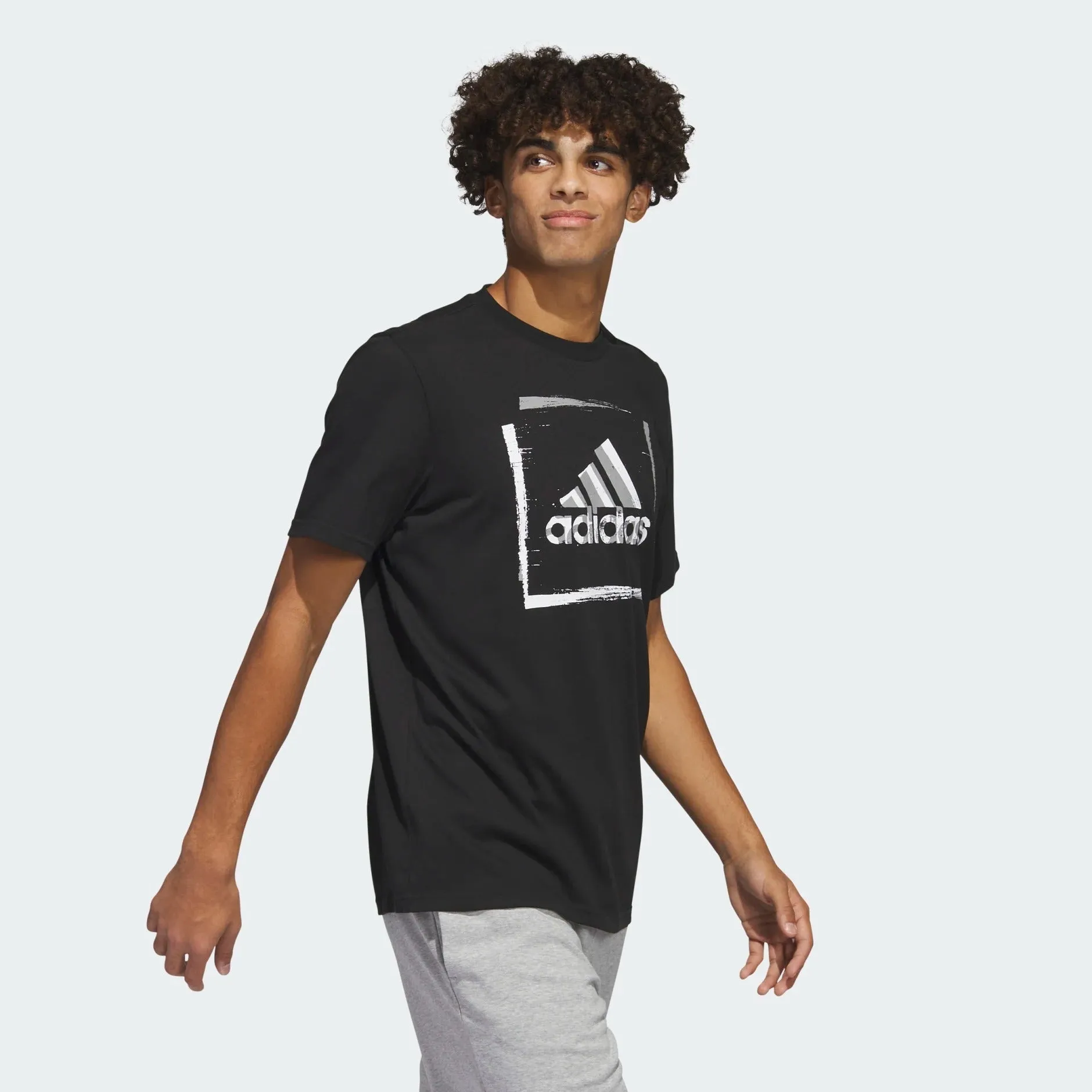 adidas Two-Tone Stencil Short Sleeve Graphic Men's Tee