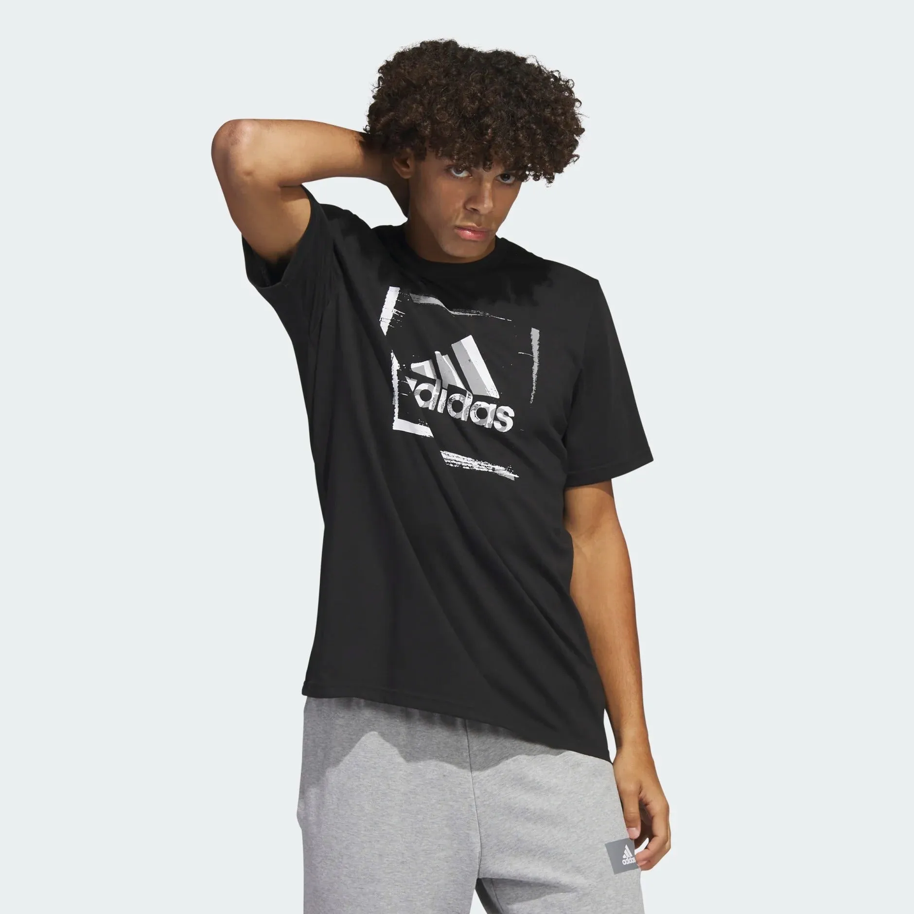 adidas Two-Tone Stencil Short Sleeve Graphic Men's Tee