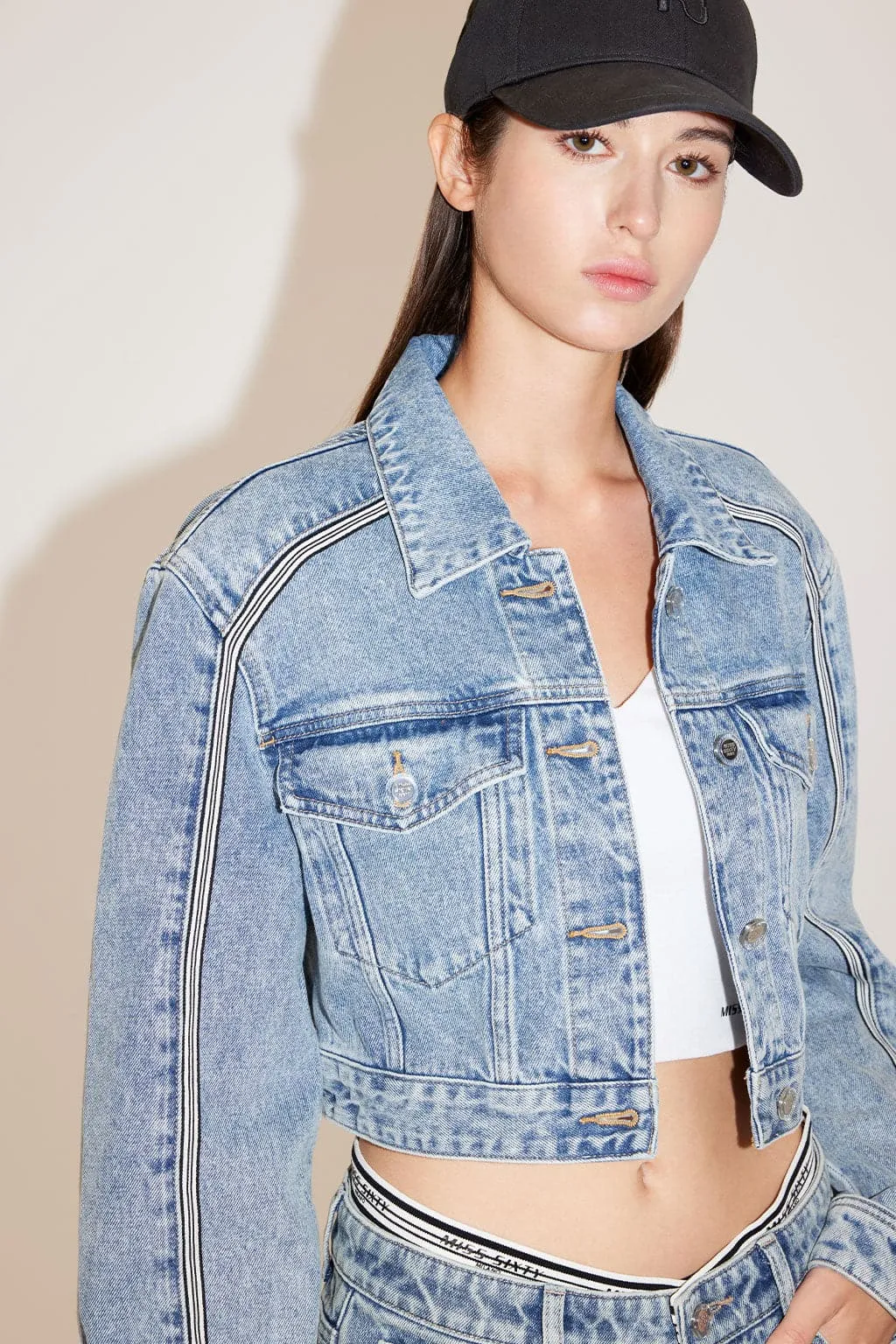 American Style Vintage Cargo Denim Jacket