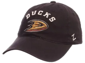 Anaheim Ducks Zephyr Black Centerpiece Adjustable Strap Slouch Hat Cap