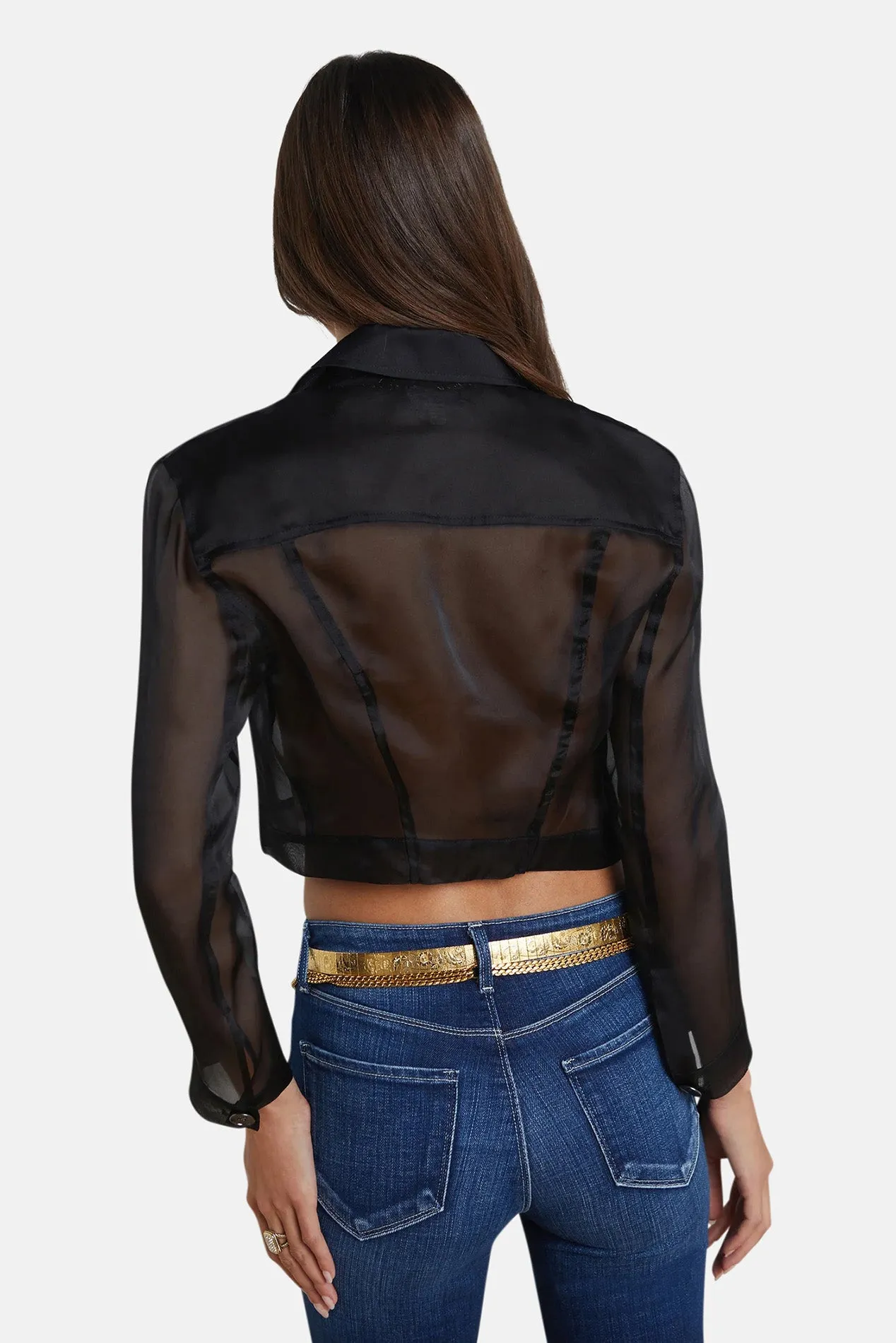 Anders Silk Organza Jacket Black