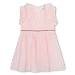 Apricot Baby Ceremony Tulle Ruffle Dress