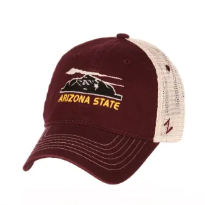 Arizona State Sun Devils Zephyr Maroon "Destination" Mountains Mesh Adj. Hat Cap