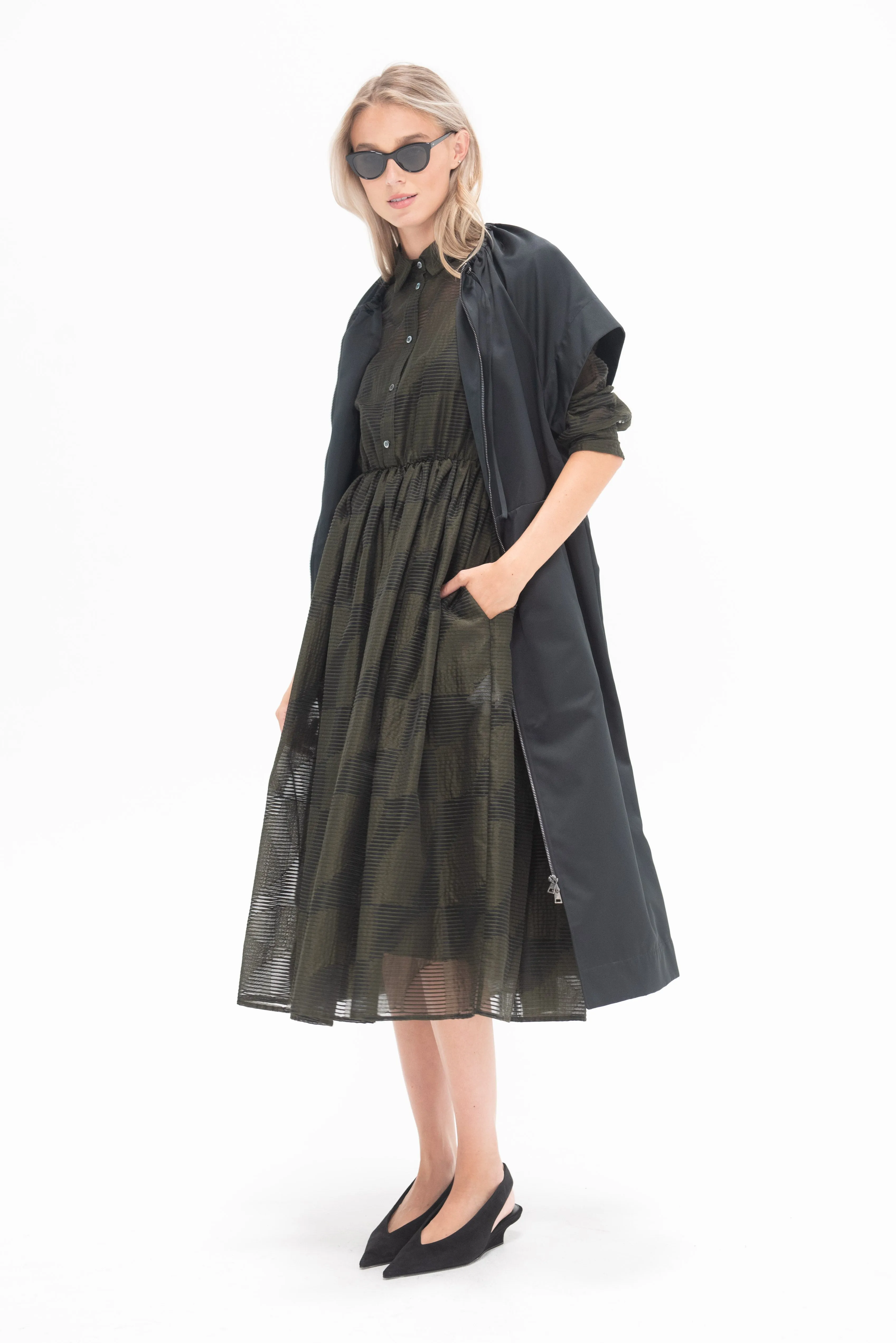 Arriccio Dress, Military Green