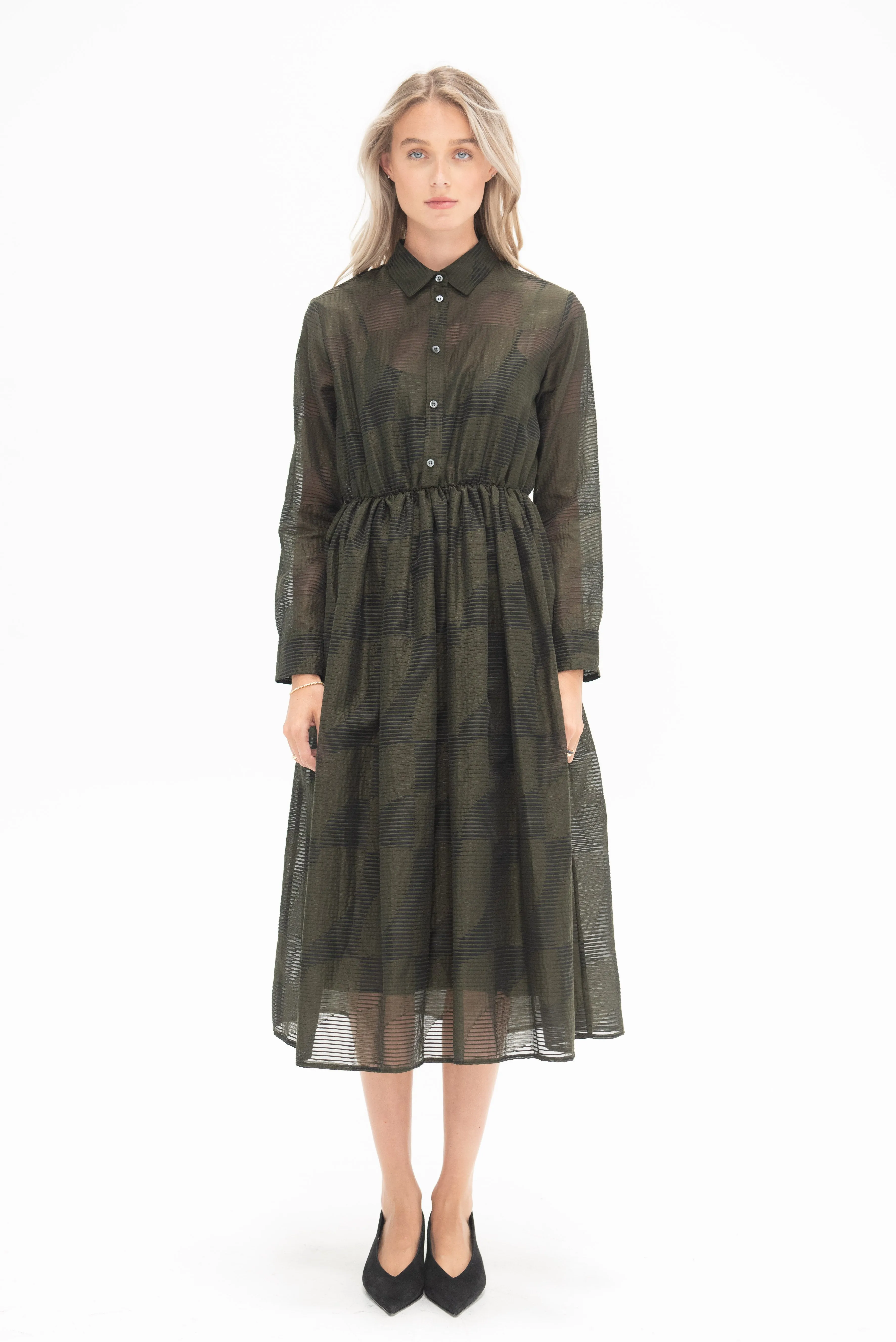 Arriccio Dress, Military Green