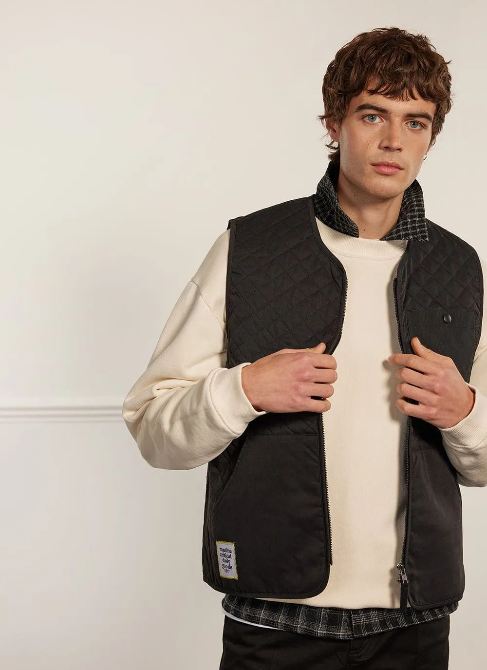 Auxiliary Quilted Liner Vest | Black