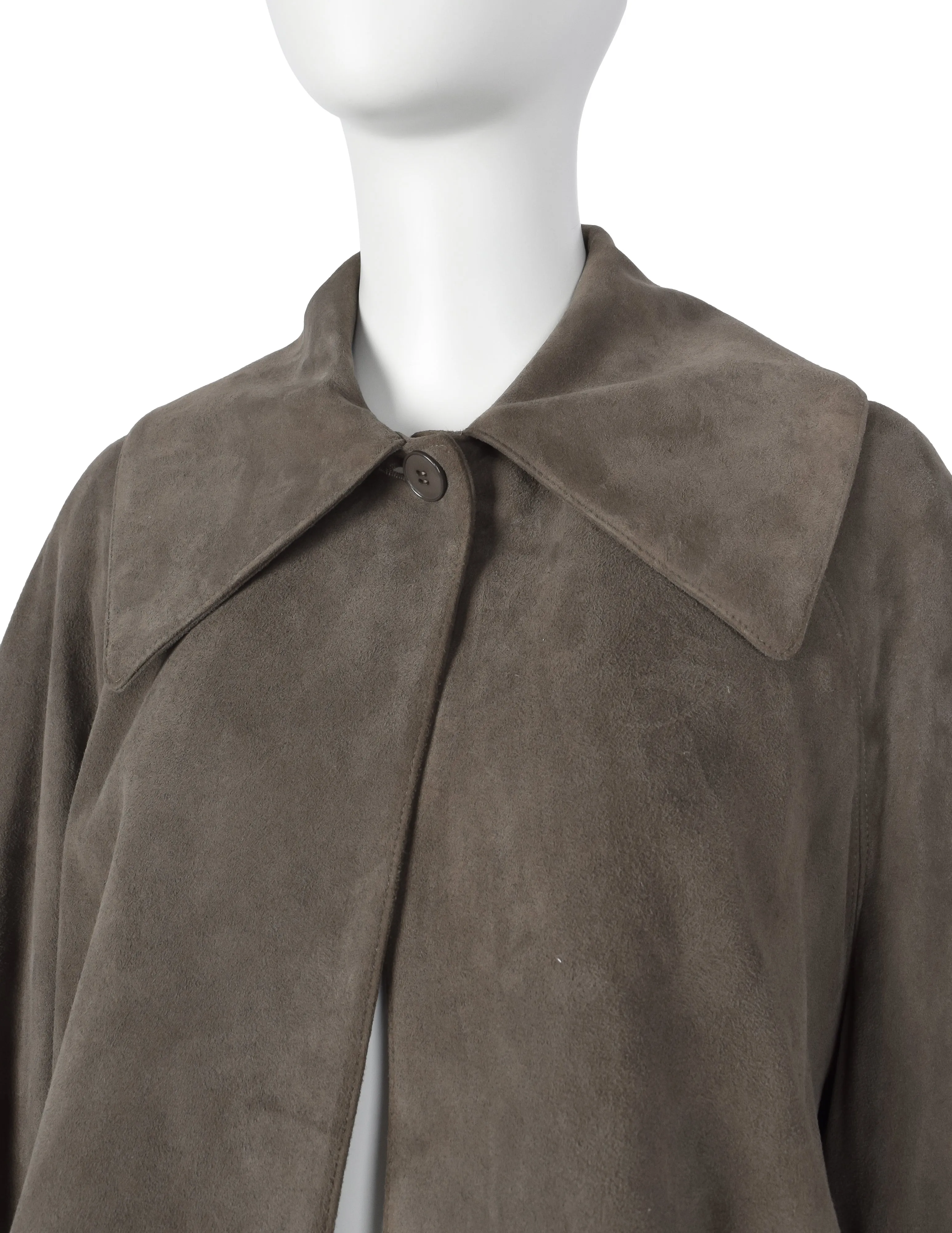 Azzedine Alaia Vintage AW 1989 Taupe Suede Cropped Jacket