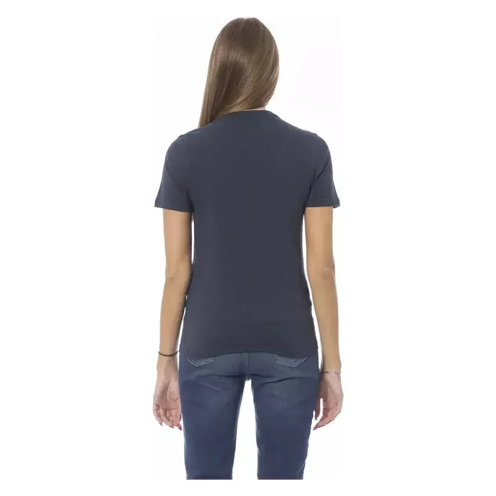 Baldinini Trend Blue Cotton Women T-Shirt