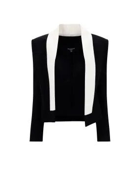 Balmain Two Toned Cropped Jacket