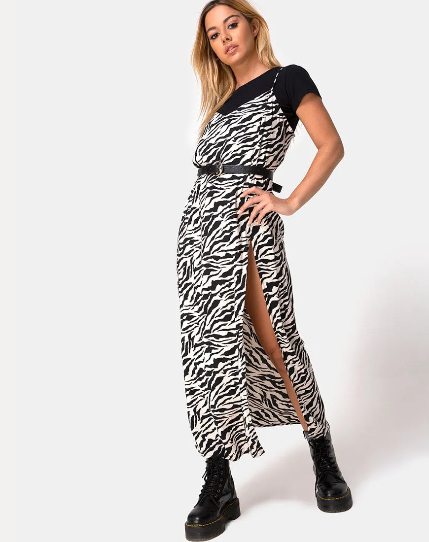 Batis Maxi Dress in 90's Zebra