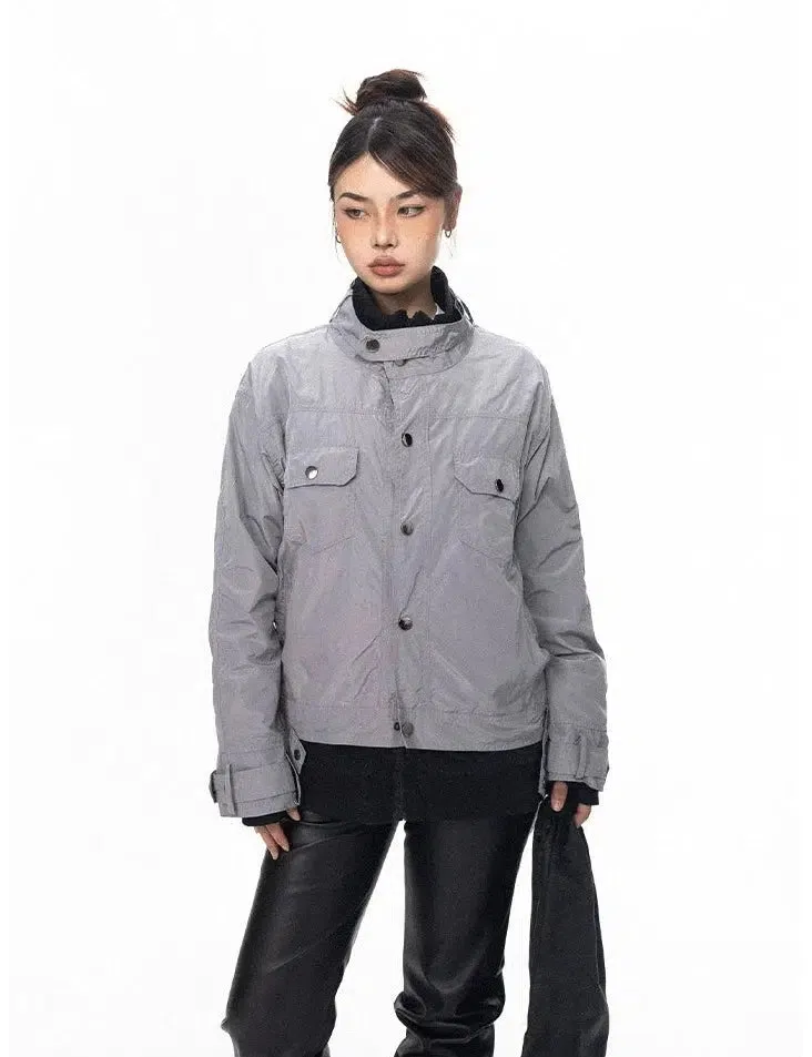 BB Casual Contrast Buttoned Jacket