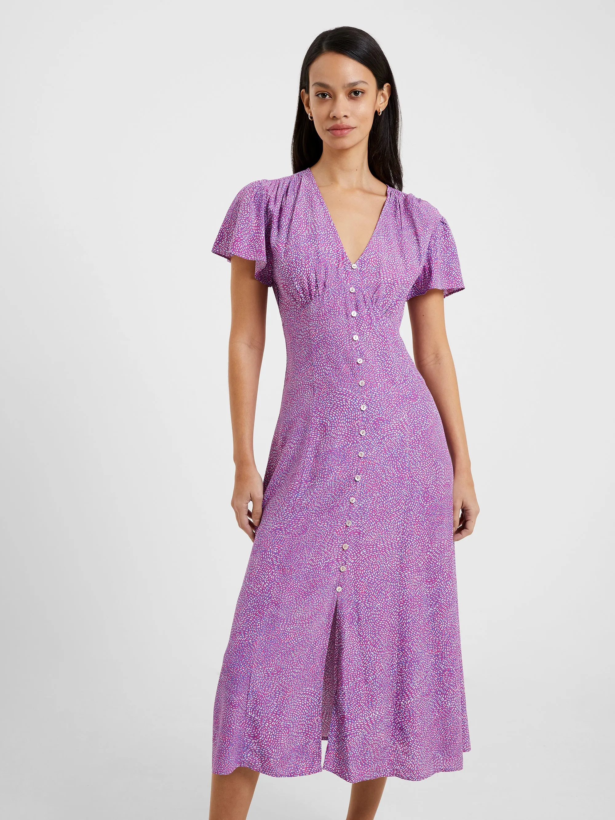 Bernice Eco Delphine V-Neck Midi Dress