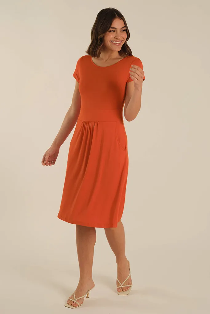 Beth Bamboo Dress - Flame