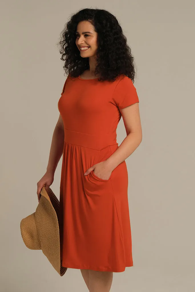 Beth Bamboo Dress - Flame