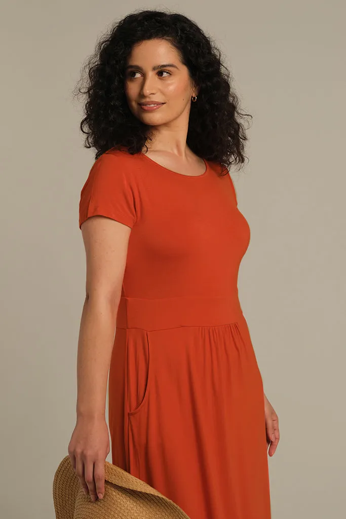 Beth Bamboo Dress - Flame