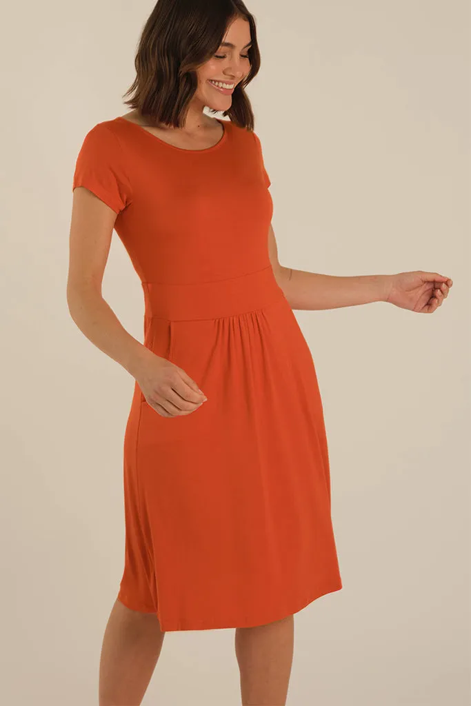 Beth Bamboo Dress - Flame