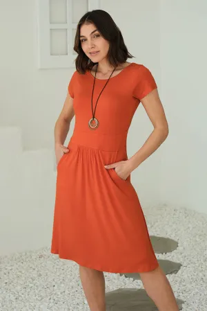 Beth Bamboo Dress - Flame