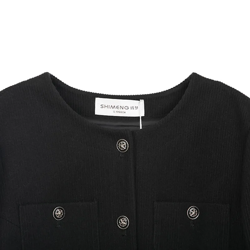 Black Coats With Metal Buttons