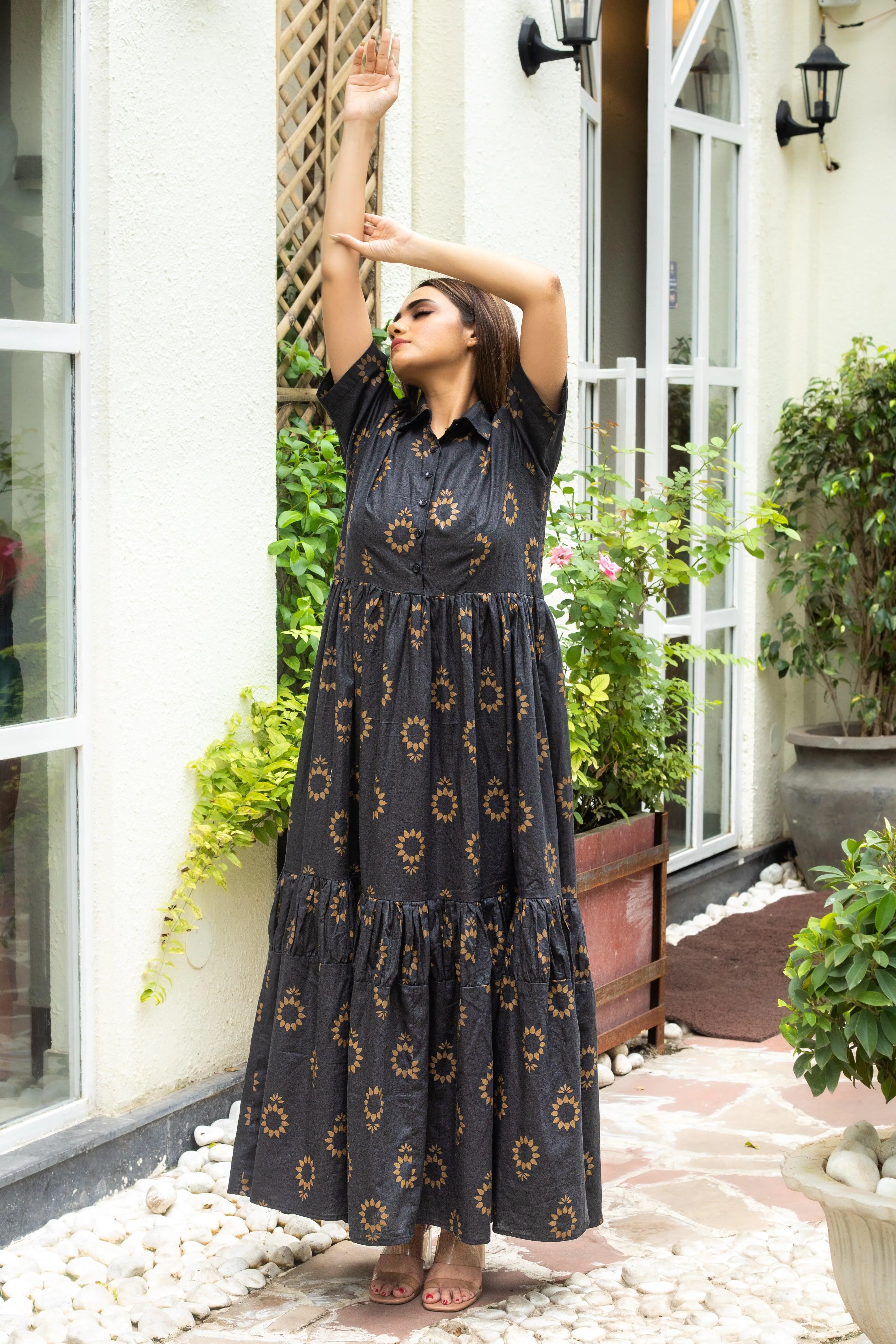 BLACK SUNFLOWER DRESS