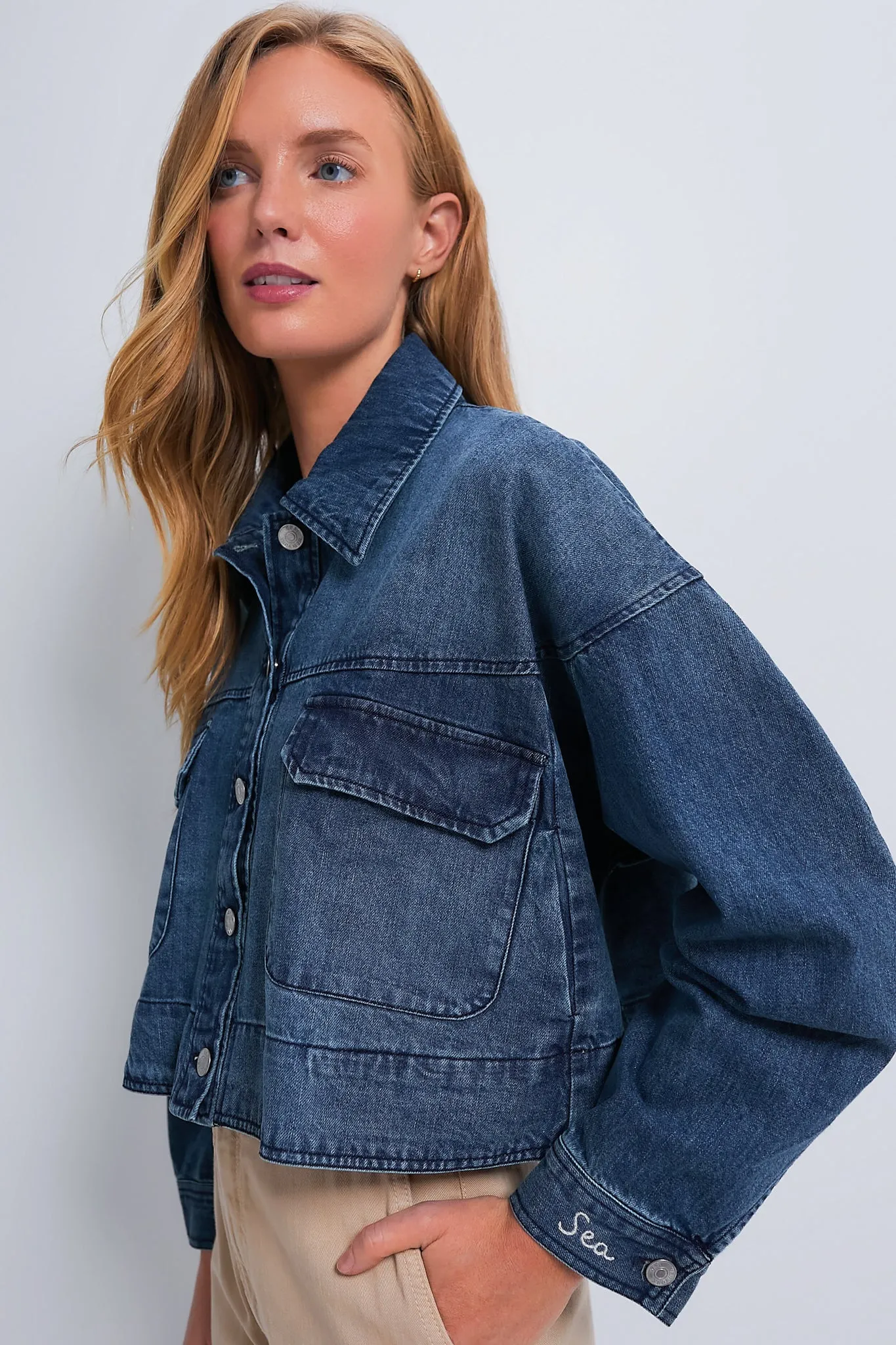 Blue Amari Denim Longsleeve Jacket