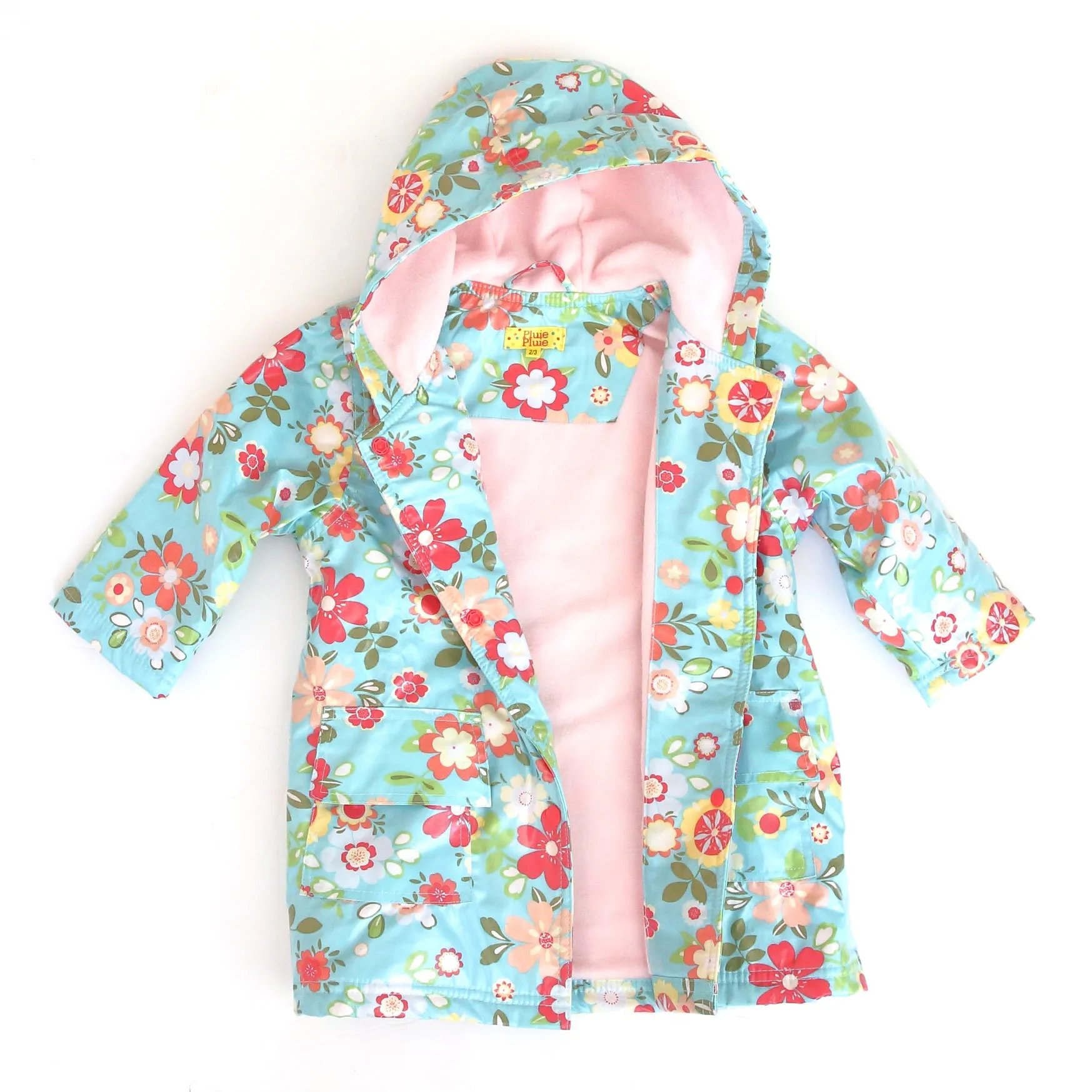 Blue Floral Raincoat