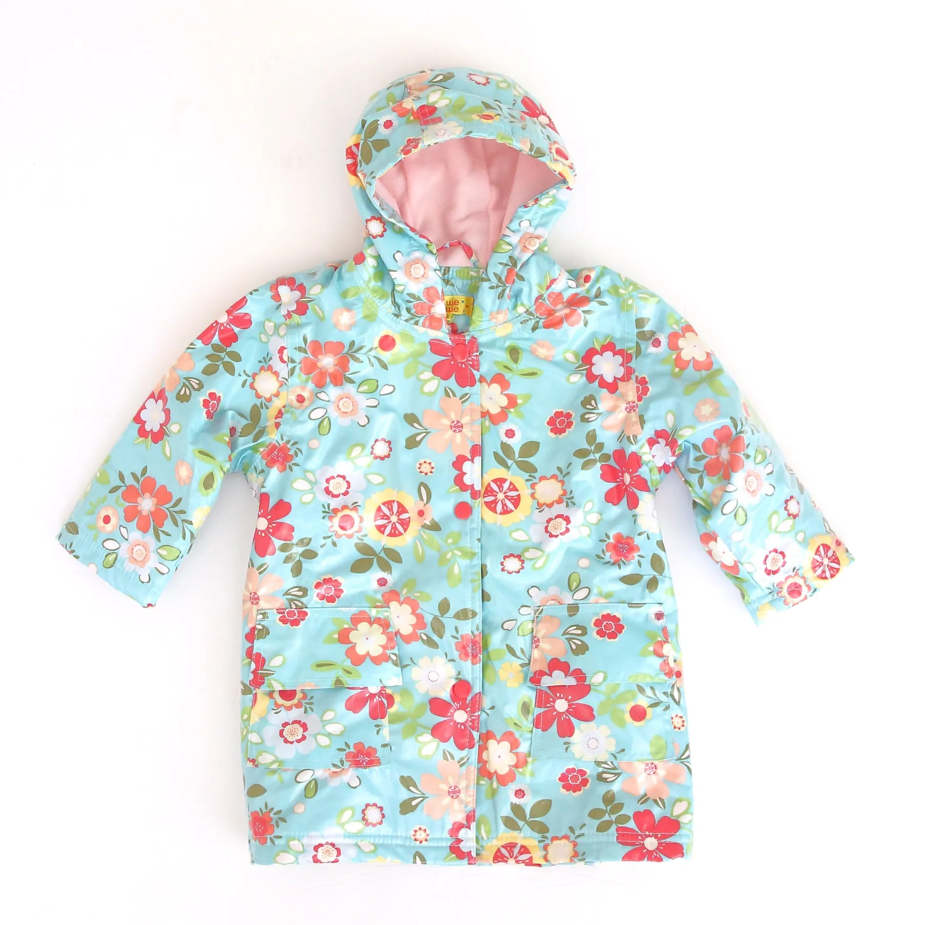 Blue Floral Raincoat