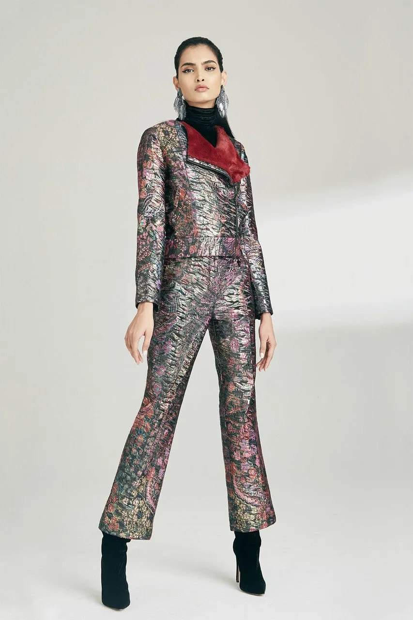 Bohemia Garden Jacquard Cropped Jacket