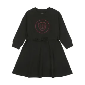 Bonjoy Black Burgundy Emblem Dress