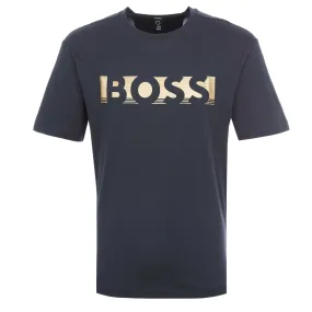 BOSS Tee 1 T-Shirt in Navy & Gold