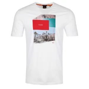 BOSS Teecollage T Shirt in White