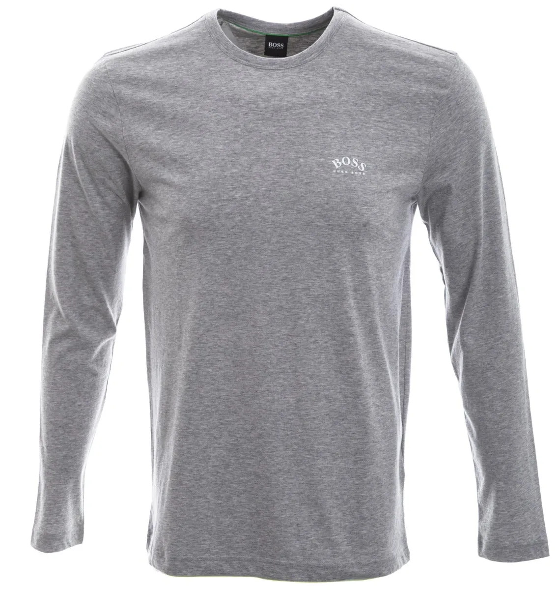 BOSS Togn Curved Long Sleeve T-Shirt in Pastel Grey