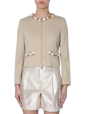 Boutique Moschino Embellished Cropped Jacket