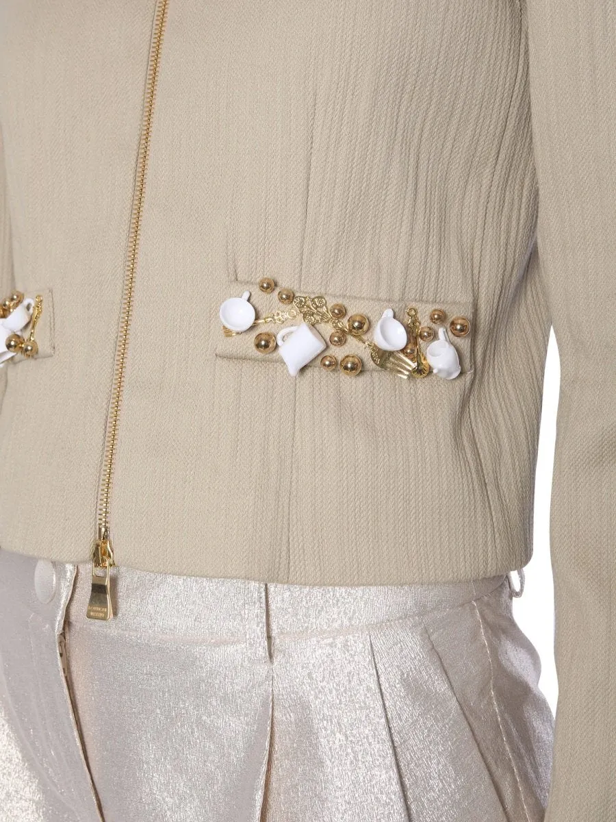 Boutique Moschino Embellished Cropped Jacket