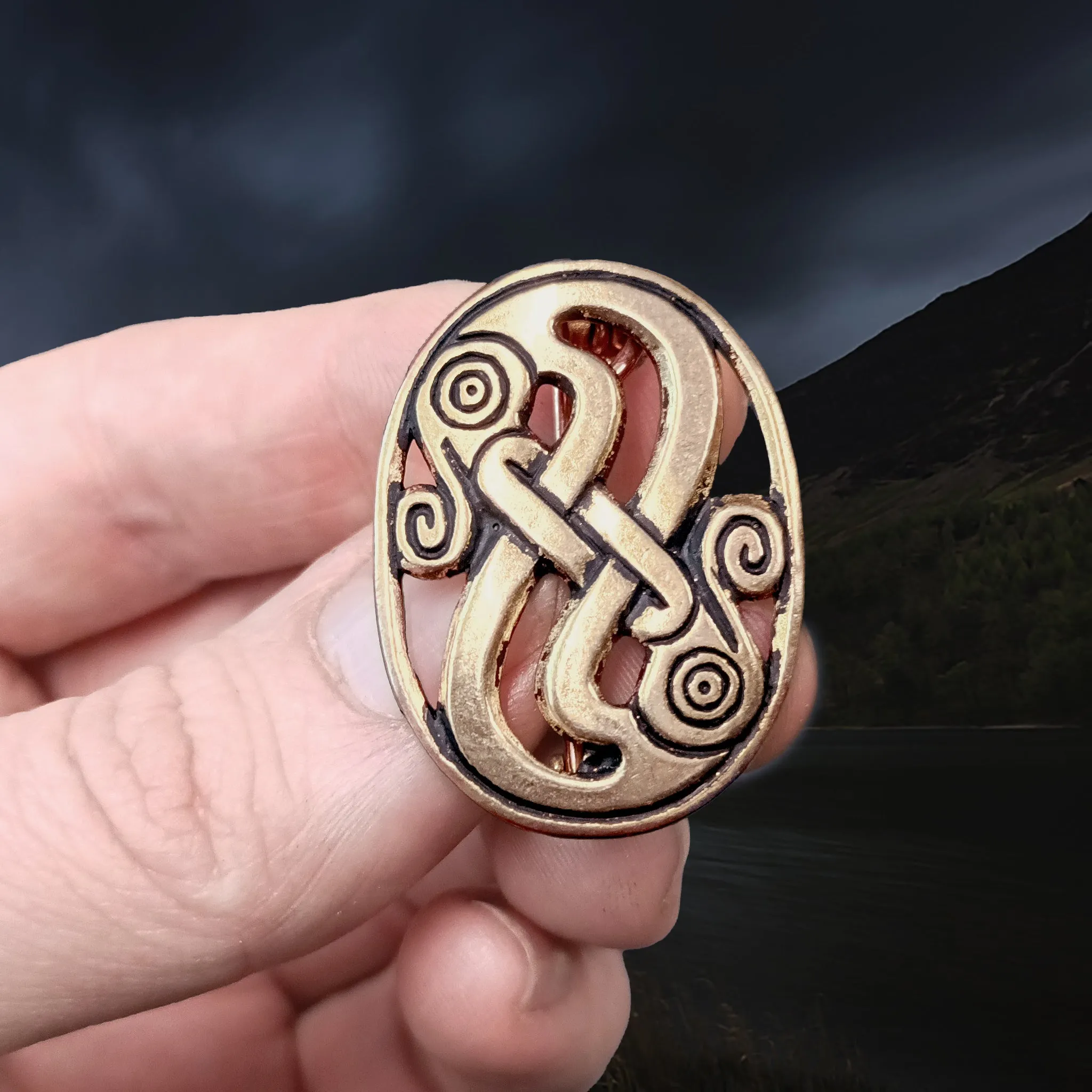 Bronze Gotland Viking Serpent Brooch