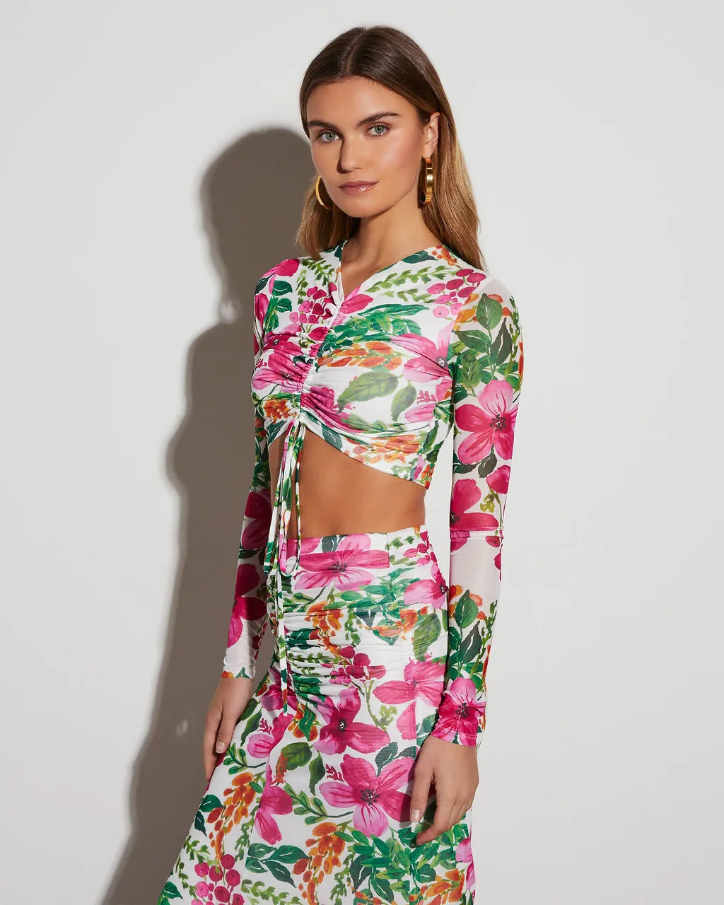 Bustling Bouquet Floral Crop Top