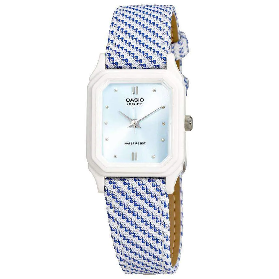 Casio LQ-142LB-2A2DF Blue Leather Strap Watch for Women