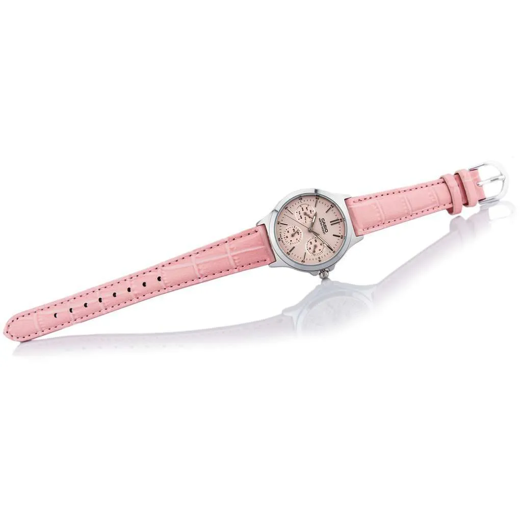 Casio LTP-V300L-4A2 Pink Leather Watch for Women