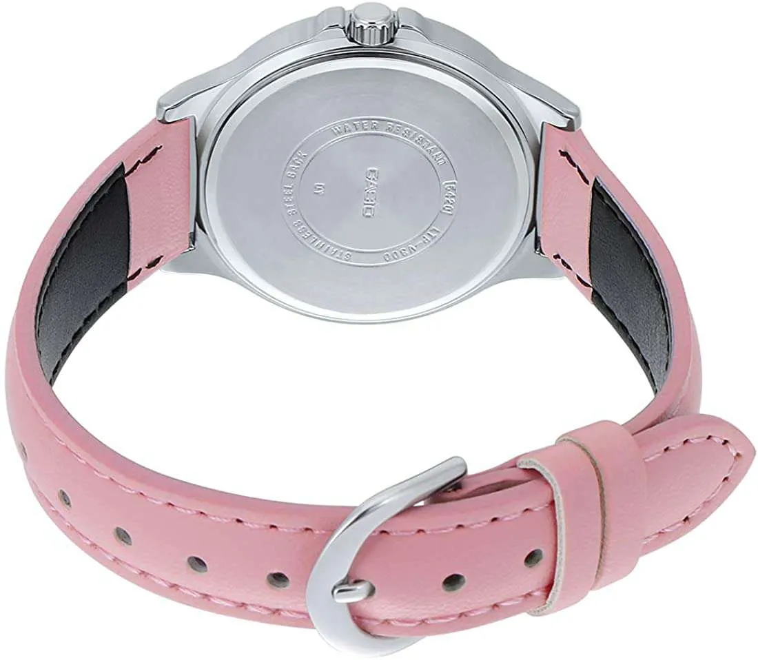 Casio LTP-V300L-4A2 Pink Leather Watch for Women