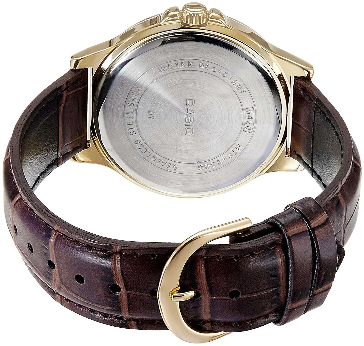 Casio Vintage MTP-V300GL-9A Brown Leather Watch for Men