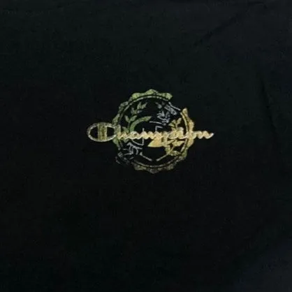 Champion Classic Crest Script Logo Graphic T-Shirt - Black