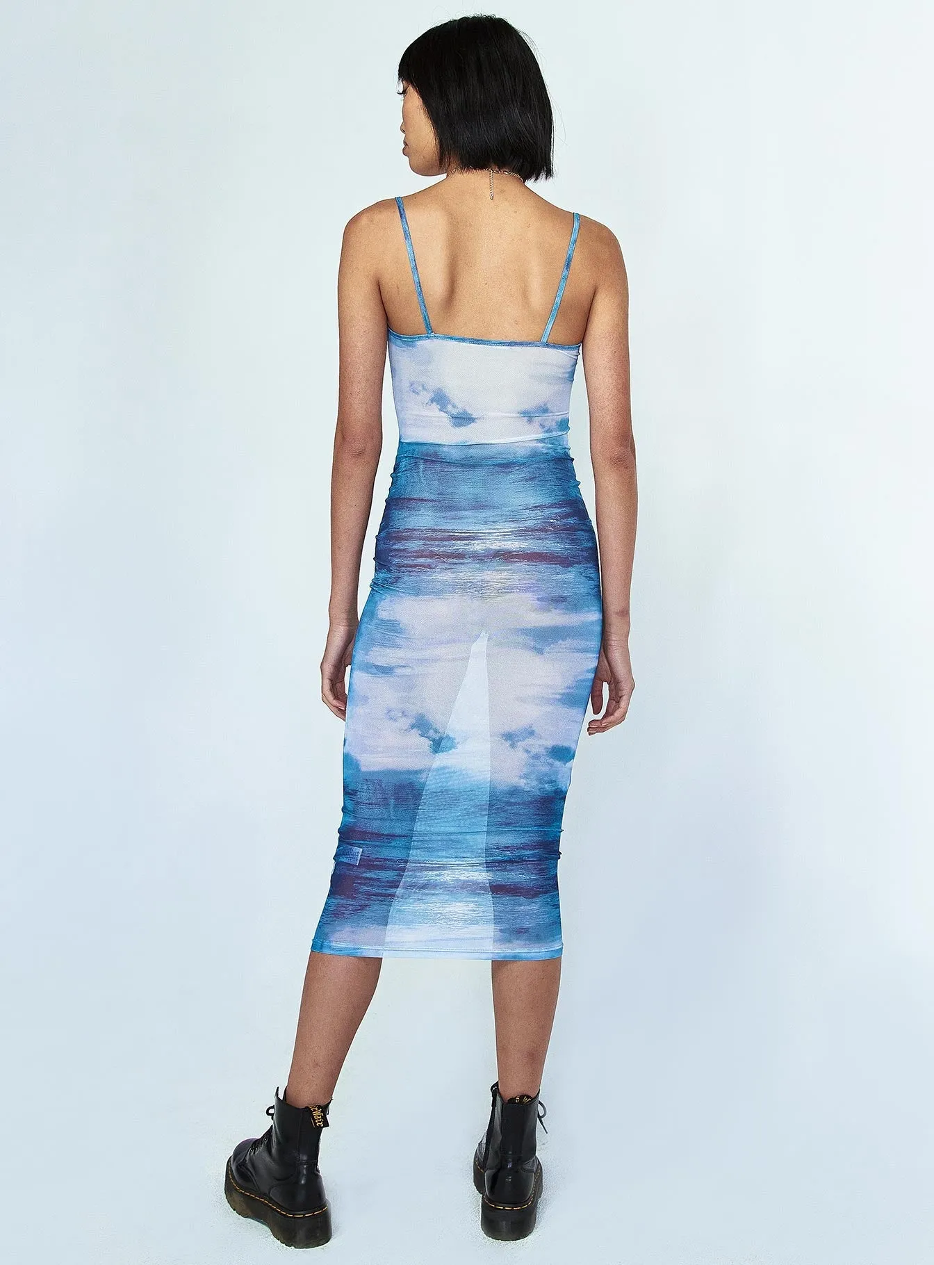 Charmed Midi Dress Blue Moonlight