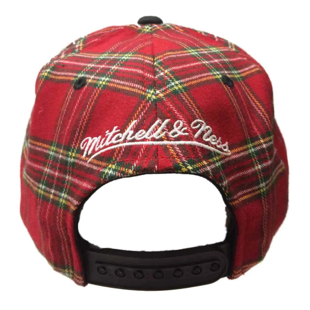 Chicago Bulls Mitchell & Ness Plaid Windy City Adj. Snapback Flat Bill Hat Cap