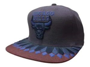 Chicago Bulls Mitchell & Ness Purple Adjustable Snapback Flat Bill Hat Cap