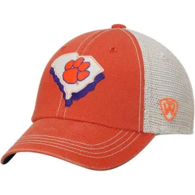 Clemson Tigers Orange United Mesh Adjustable Snapback Slouch Trucker Hat Cap