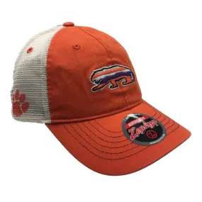 Clemson Tigers Zephyr Orange Tiger Silhouette Mesh Snapback Slouch Hat Cap