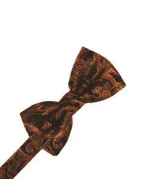 Cognac Tapestry Kids Bow Tie