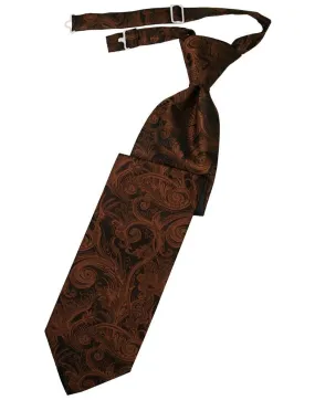 Cognac Tapestry Kids Necktie