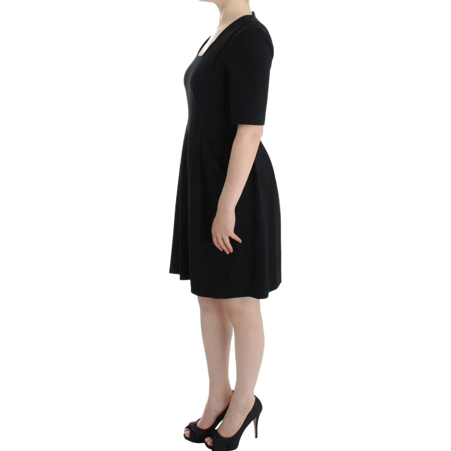 CO|TE Elegant Black Short Sleeve Venus Dress